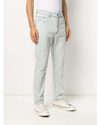 Мужские белые рваные зауженные джинсы от Diesel