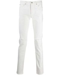 Мужские белые рваные зауженные джинсы от Givenchy