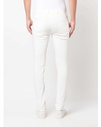 Мужские белые рваные зауженные джинсы от PT TORINO