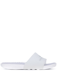 Белые сандалии на плоской подошве с принтом от adidas by Stella McCartney