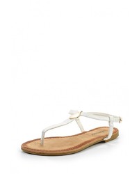 Белые сандалии на плоской подошве от Exquily