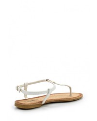 Белые сандалии на плоской подошве от Exquily