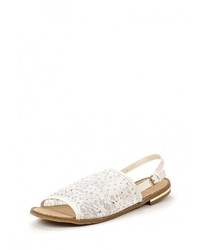 Белые сандалии на плоской подошве от Malien