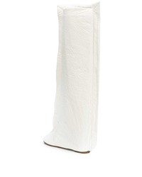 Белые сапоги из плотной ткани от MM6 MAISON MARGIELA