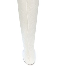 Белые сапоги из плотной ткани от MM6 MAISON MARGIELA
