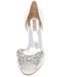 Белые сатиновые туфли от Badgley Mischka