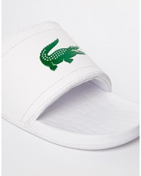 Мужские белые сланцы от Lacoste