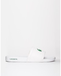 Мужские белые сланцы от Lacoste