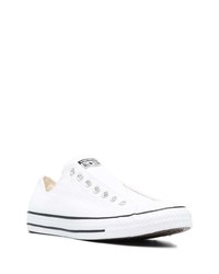 Мужские белые слипоны из плотной ткани от Converse