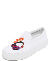 Белые слипоны с пайетками