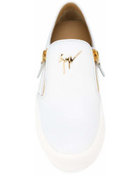 Женские белые слипоны от Giuseppe Zanotti Design