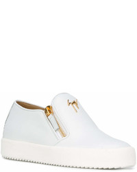 Женские белые слипоны от Giuseppe Zanotti Design