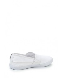 Мужские белые слипоны от Lacoste