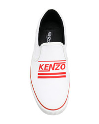 Мужские белые слипоны от Kenzo