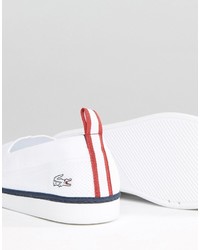 Мужские белые слипоны от Lacoste