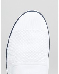 Мужские белые слипоны от Lacoste