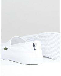 Мужские белые слипоны от Lacoste