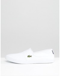 Мужские белые слипоны от Lacoste