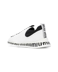 Женские белые слипоны от Miu Miu