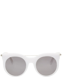 Женские белые солнцезащитные очки от Alexander McQueen