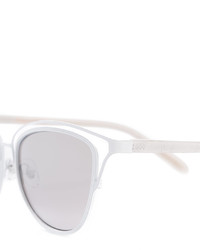 Женские белые солнцезащитные очки от Monique Lhuillier