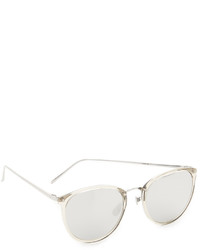 Женские белые солнцезащитные очки от Linda Farrow Luxe