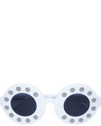 Женские белые солнцезащитные очки от Linda Farrow