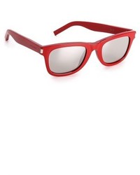 Женские белые солнцезащитные очки от Saint Laurent