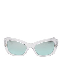 Женские белые солнцезащитные очки от Prada