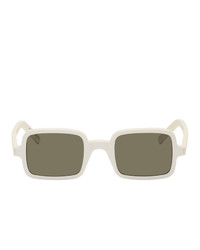 Мужские белые солнцезащитные очки от Saint Laurent