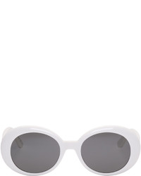 Женские белые солнцезащитные очки от Saint Laurent