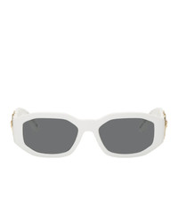 Женские белые солнцезащитные очки от Versace
