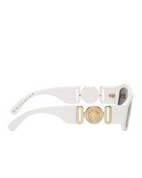 Женские белые солнцезащитные очки от Versace