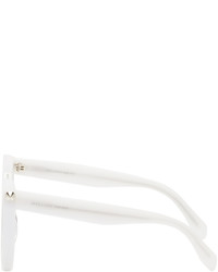 Женские белые солнцезащитные очки от Alexander McQueen