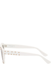 Мужские белые солнцезащитные очки от Saint Laurent