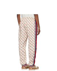 Мужские белые спортивные штаны с принтом от Gucci