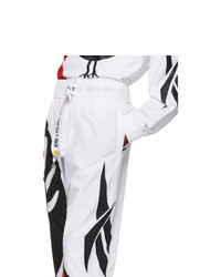 Мужские белые спортивные штаны с принтом от Reebok By Pyer Moss