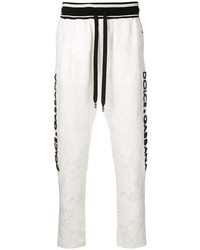 Мужские белые спортивные штаны от Dolce & Gabbana
