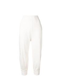Женские белые спортивные штаны от MM6 MAISON MARGIELA