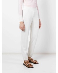 Женские белые спортивные штаны от Loro Piana