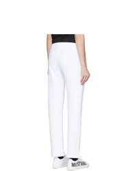 Мужские белые спортивные штаны от Moschino