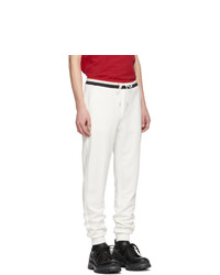 Мужские белые спортивные штаны от Moncler