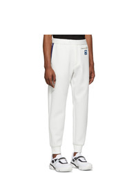 Мужские белые спортивные штаны от Prada