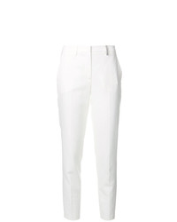 Белые узкие брюки с украшением от Fabiana Filippi