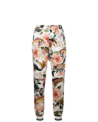 Белые узкие брюки с цветочным принтом от Shirtaporter