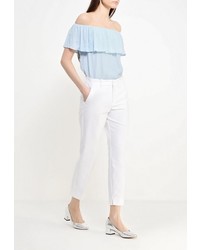 Белые узкие брюки от adL