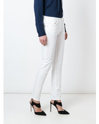 Белые узкие брюки от Maison Margiela