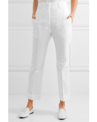 Белые узкие брюки от Jil Sander