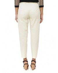 Белые узкие брюки от Gloss