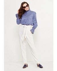 Белые узкие брюки от Mango